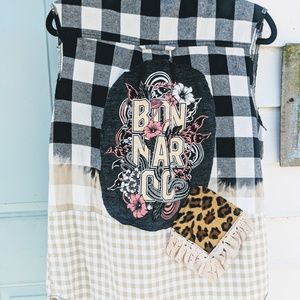 Boho Bonnaroo on bleached flannel